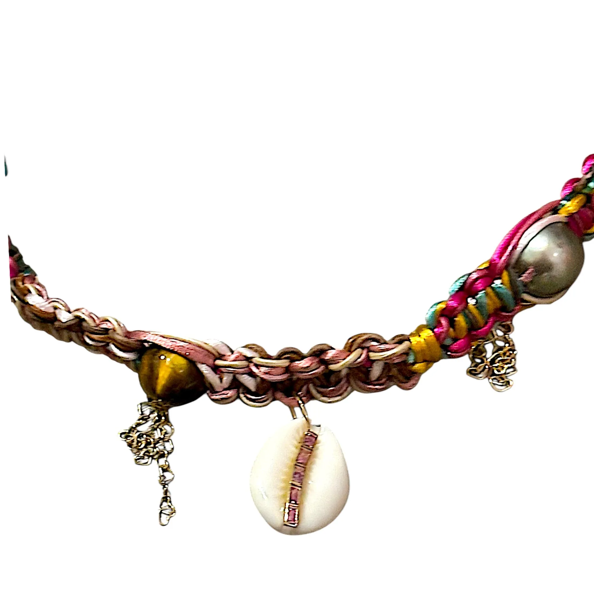 BARBIE BEACH PINK LOVE SHELL ROCKER CHOKER