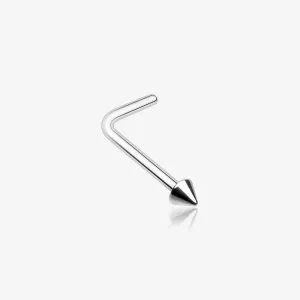 Basic Steel Spike L-Shaped Nose Ring