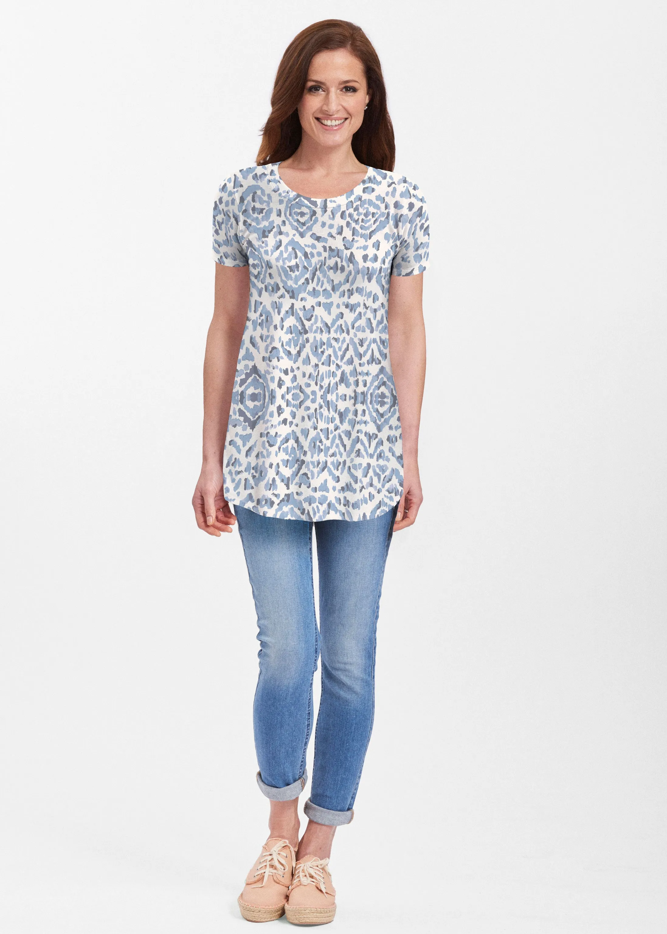 Batik Zebra (7753) ~ Butterknit Short Sleeve Tunic