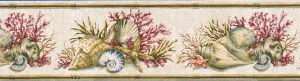 Beach Coral Sea Shell PB58011B Wallpaper Border