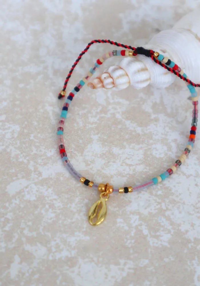 Beaded Cowrie Bracelet