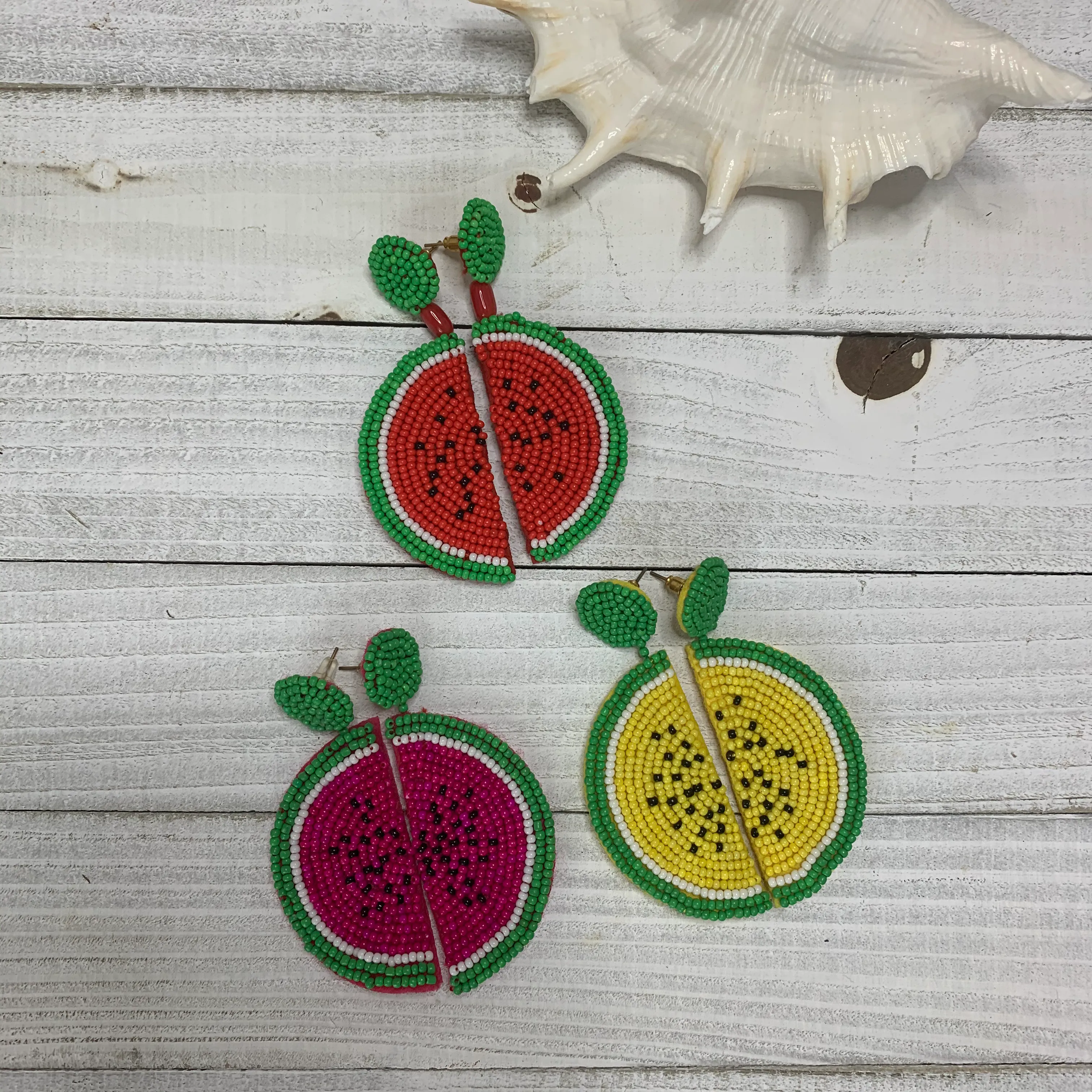 Beaded Fruit Earrings 230-18 | Erika Williner Designs