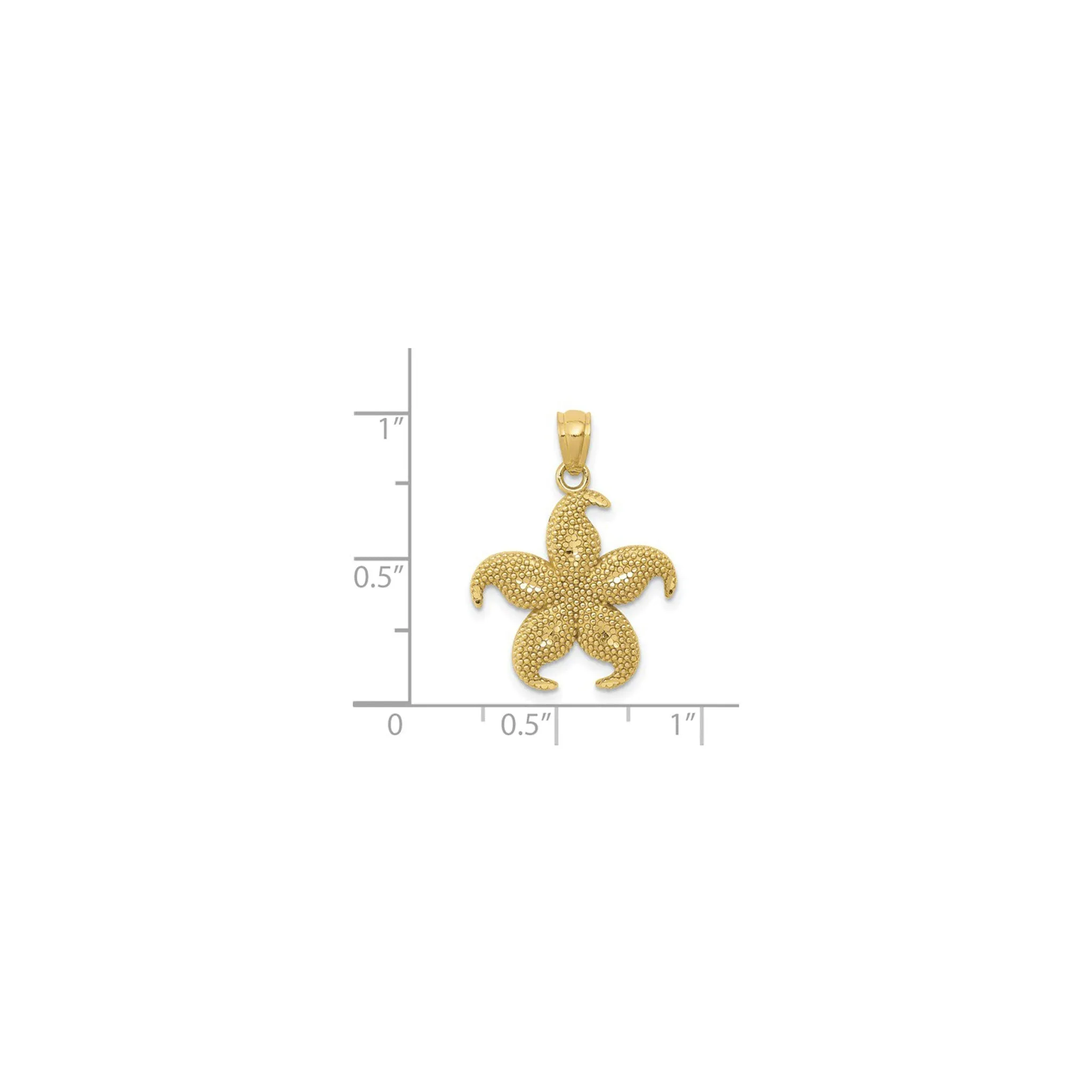 Beaded Starfish Pendant (14K)
