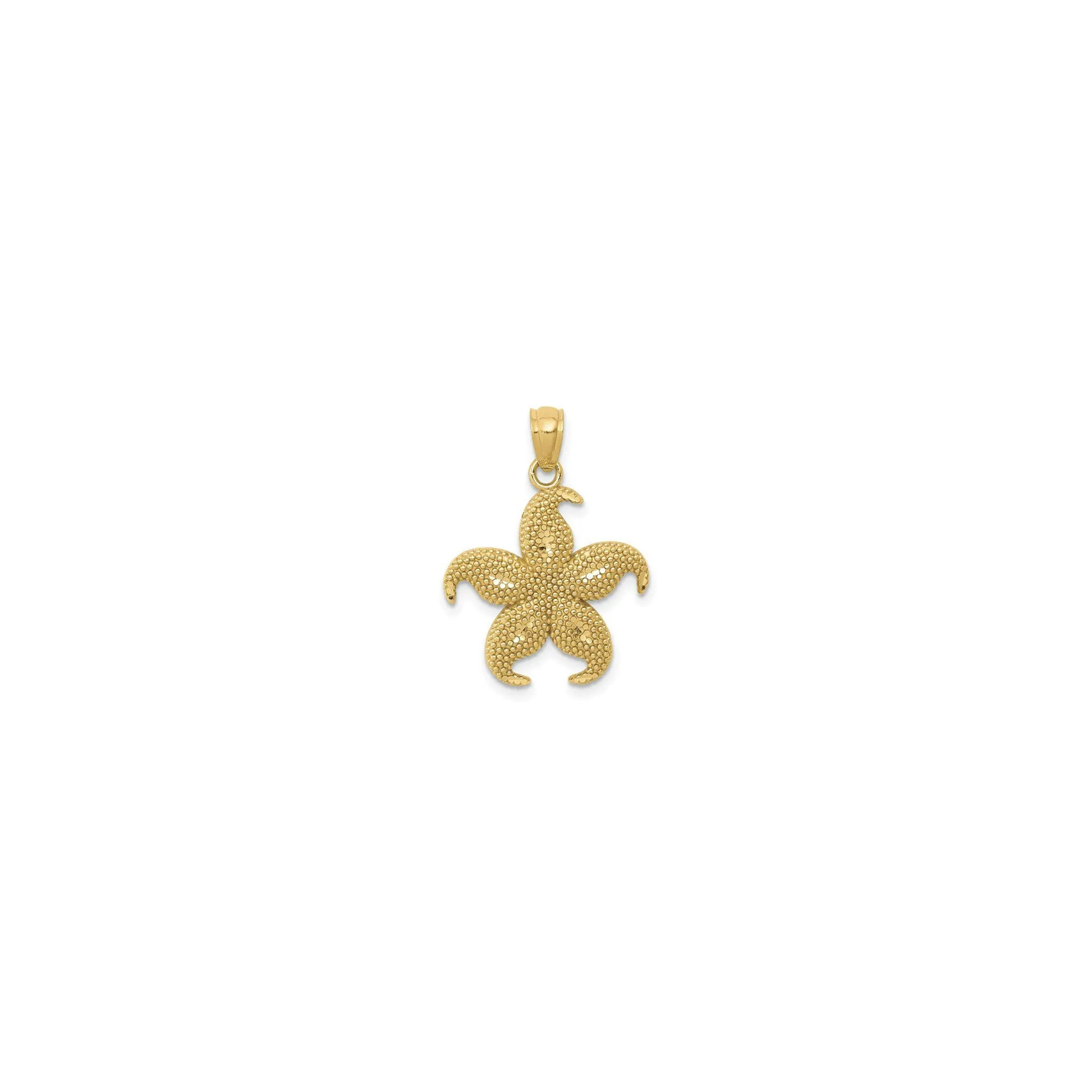 Beaded Starfish Pendant (14K)