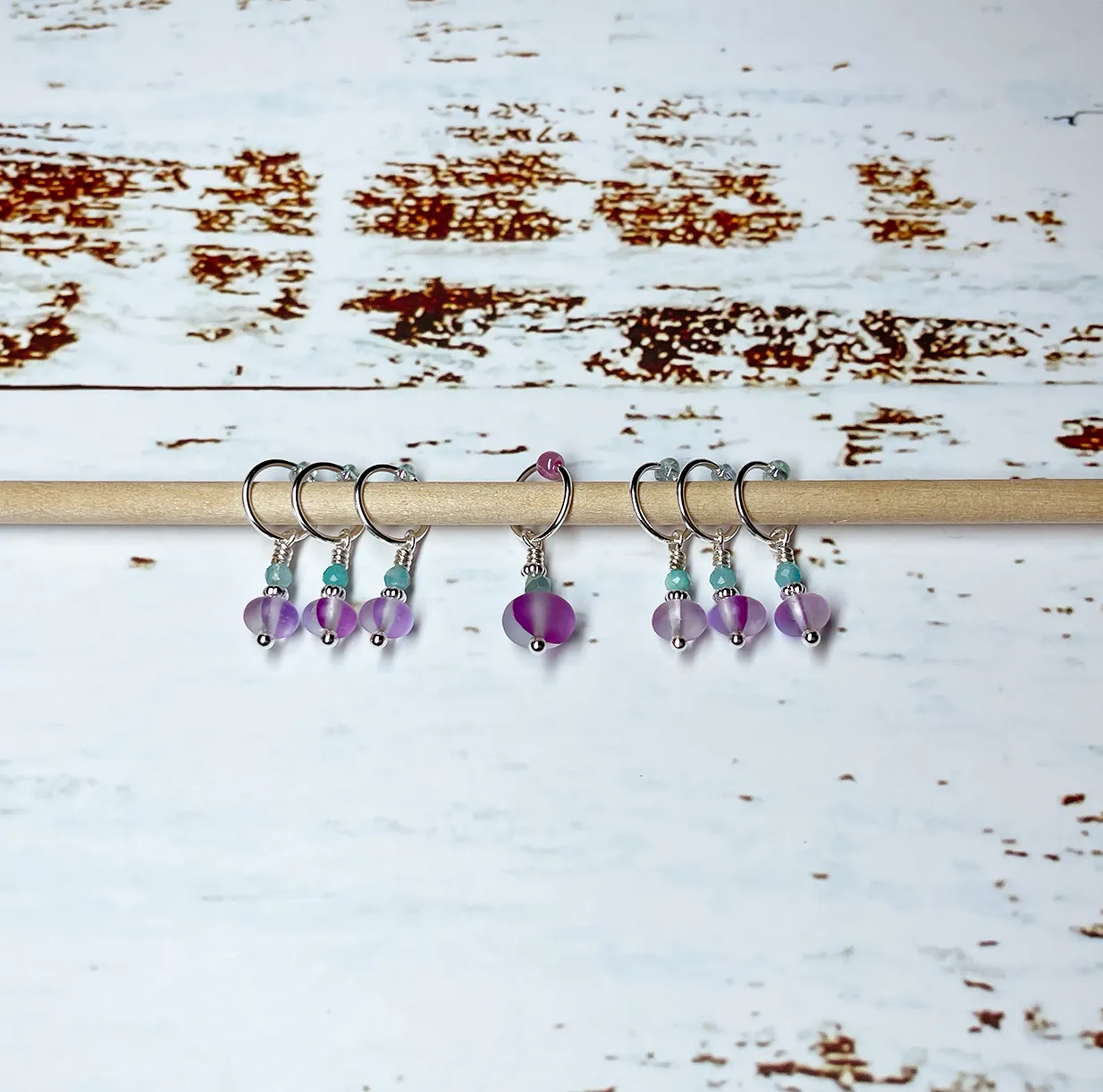 Bea's Beading South Beach Handmade Knitting Stitch Markers