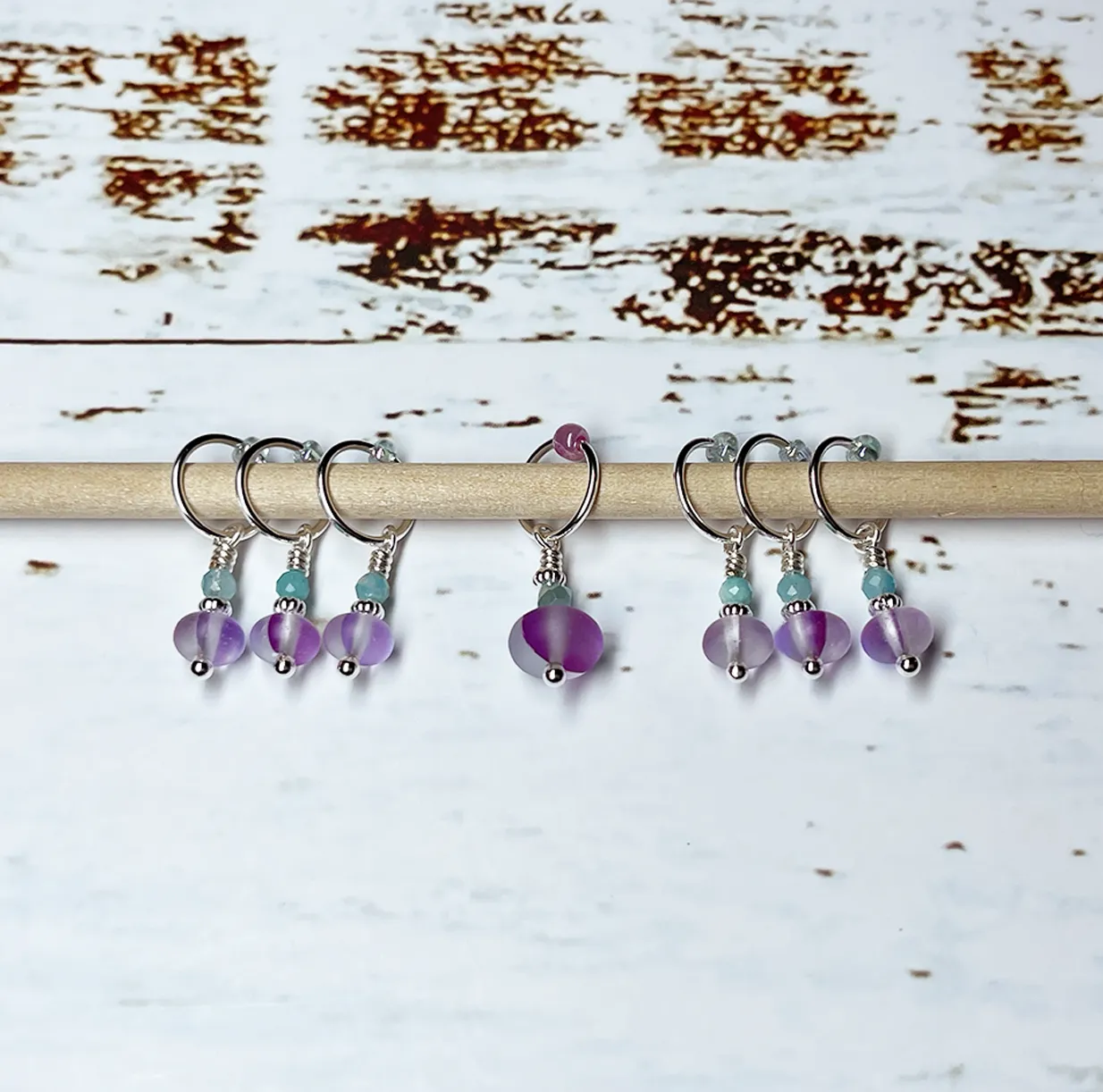 Bea's Beading South Beach Handmade Knitting Stitch Markers