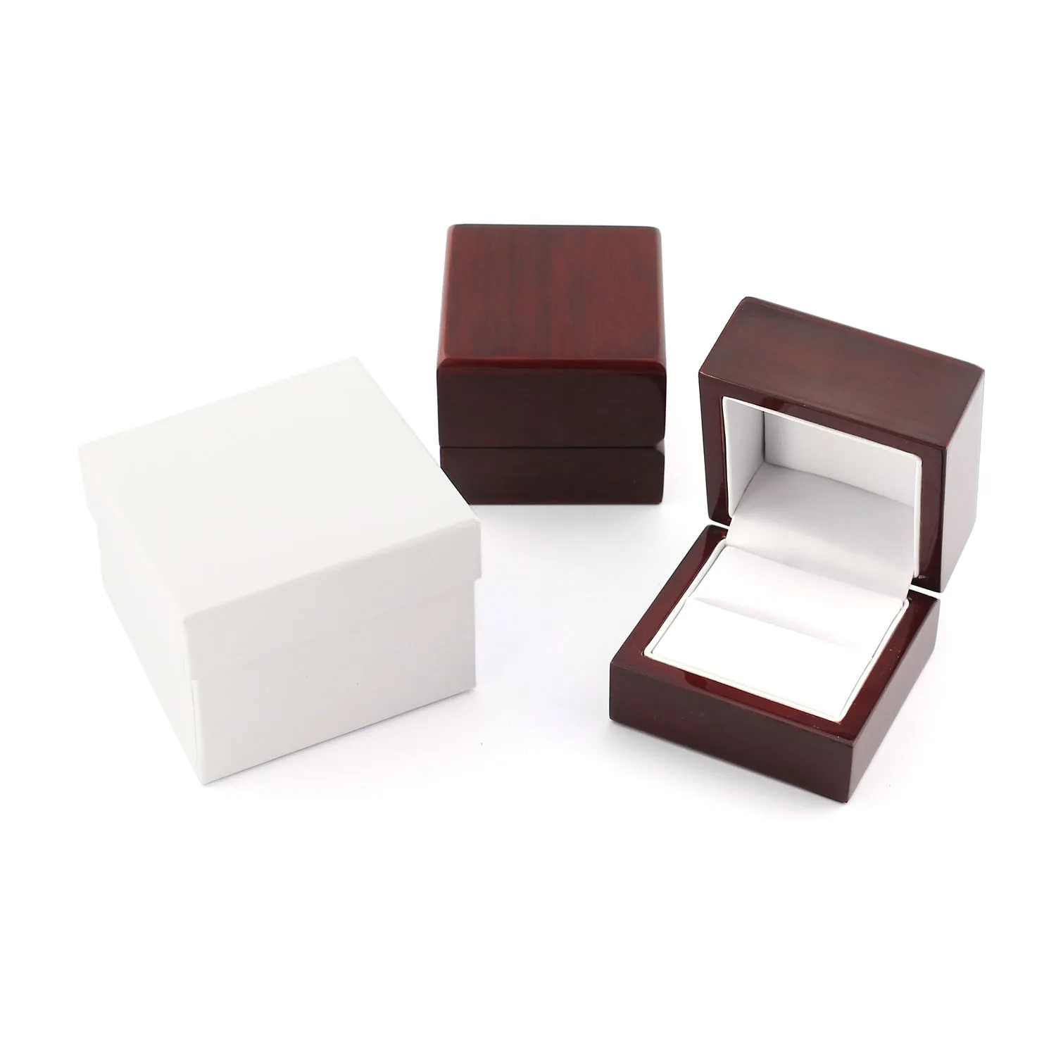 Benchmark Blackened Cobalt 8mm Comfort-Fit Beveled Edge Satin Finish Link Pattern Design Ring