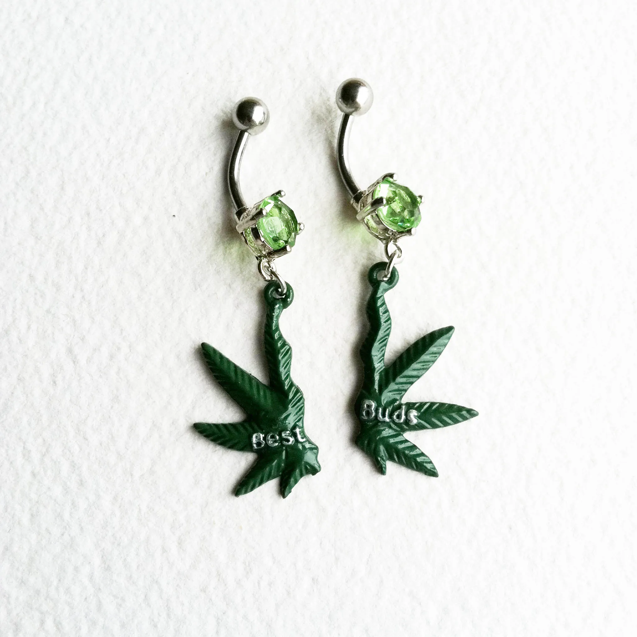 Best Buds Belly Ring Set - Weed Body Jewelry