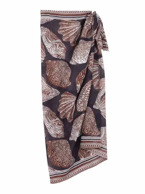 Big Shell Pareo In Black