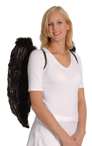 Black Angel Wings 65x65cm