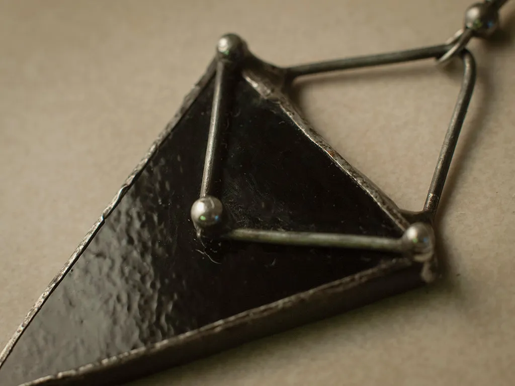 Black Triangle Earrings