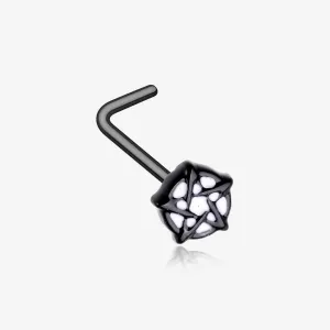 Blackline Petagram Star Gothic L-Shaped Nose Ring