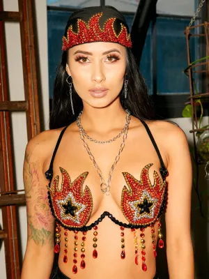 BLAZIN CARNIVAL BRA - BLACK