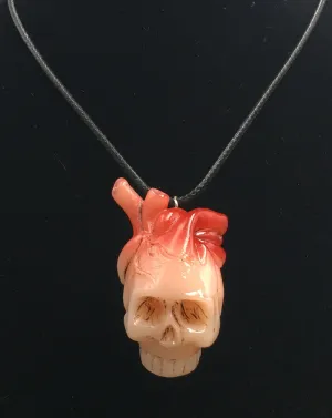 Blood Skull Necklace, Skull Pendant, Skull Gift, Skull Jewelry, Skull Lovers, Gothic Skull. Halloween
