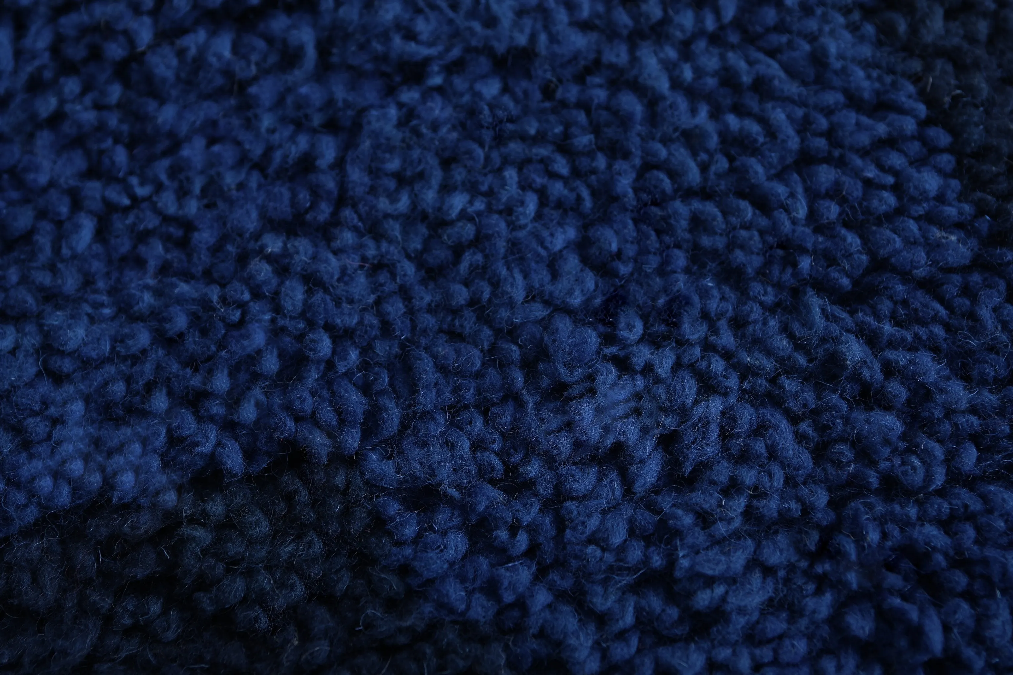 Blue Moroccan Rug - Handwoven 2.2 x 2.5 Feet | Wool Accent Piece