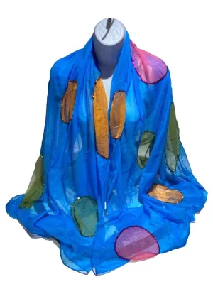 Blue Sarong with Matching Bag and Bracelet