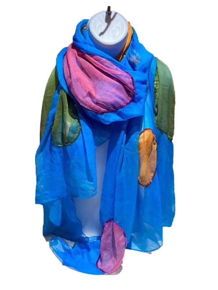 Blue Sarong with Matching Bag and Bracelet