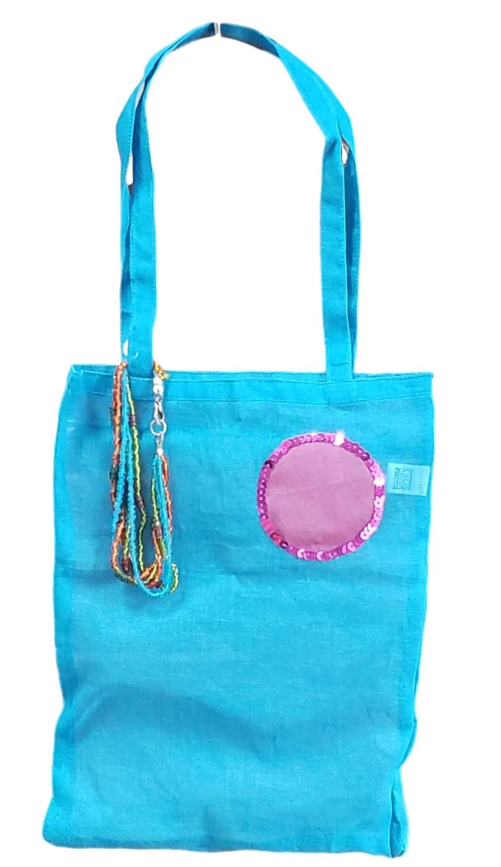 Blue Sarong with Matching Bag and Bracelet
