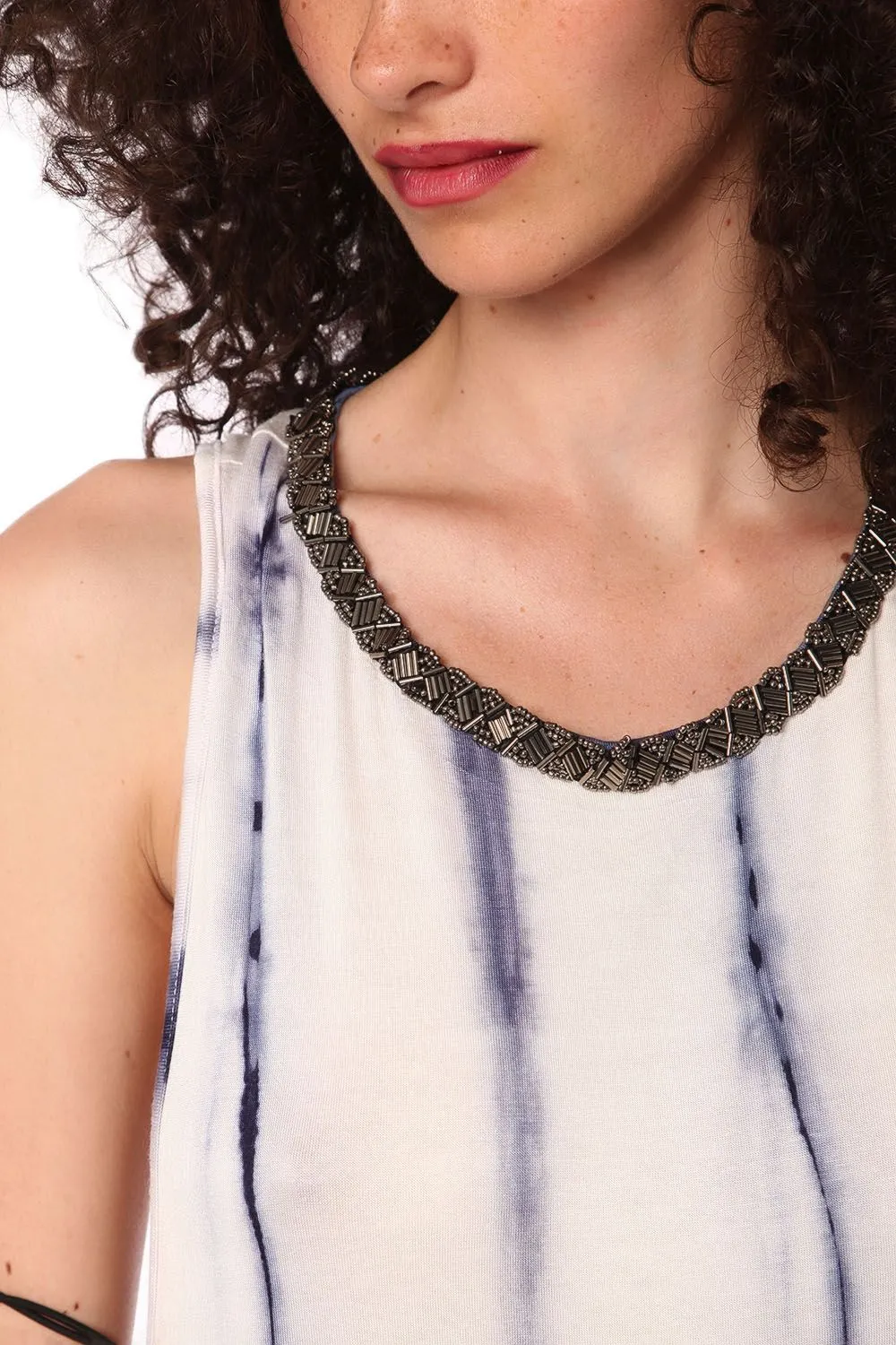 Blue Tie Dye Slip Dress