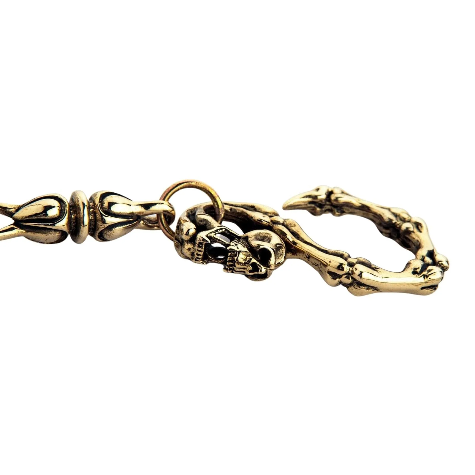 Brass Tribal Skull Gothic Wallet Chain