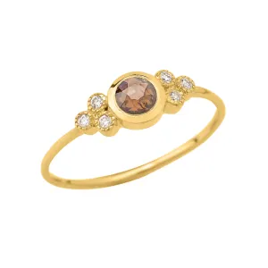 Brown Diamond Gold Ring