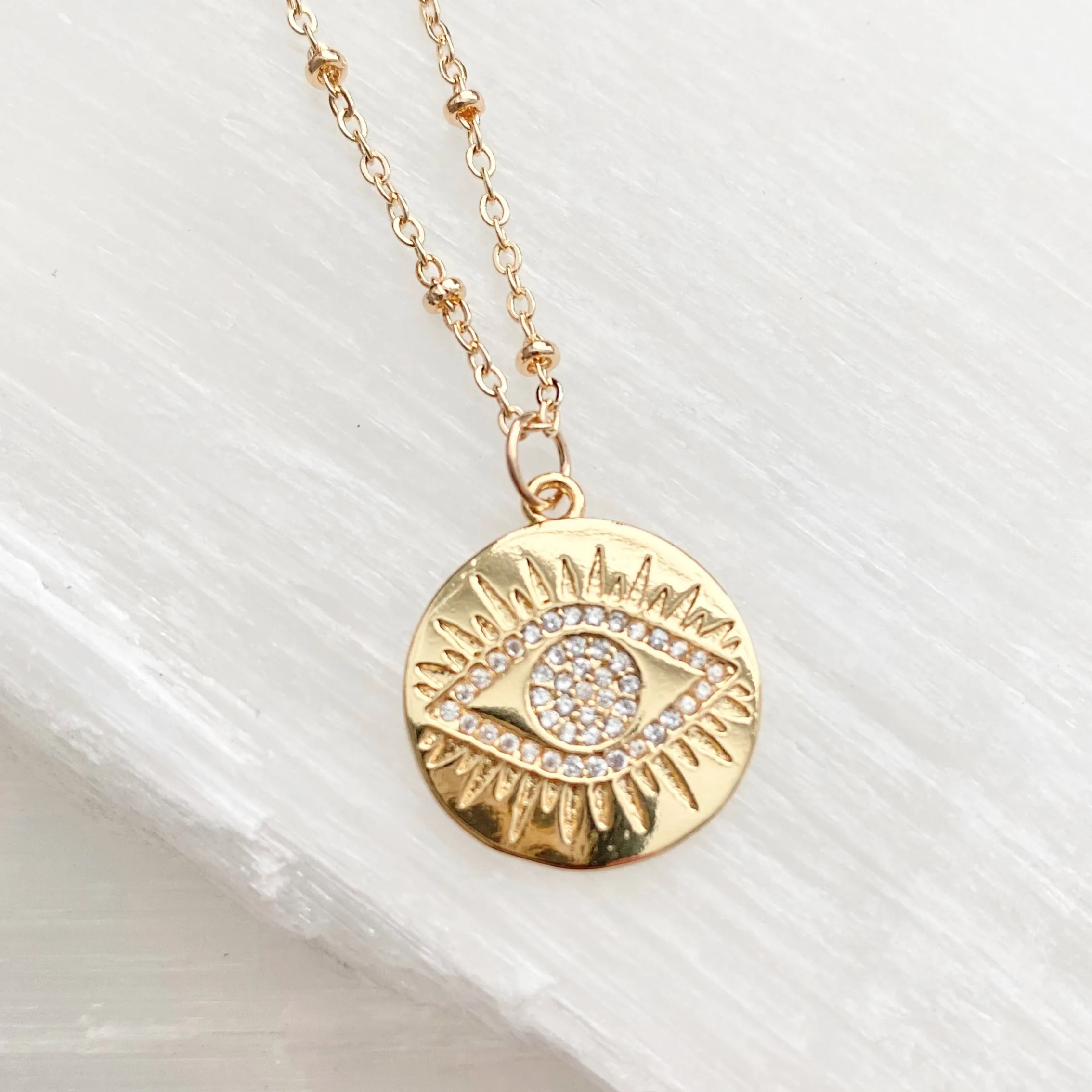 Camille Cubic Zirconia Eye Necklace
