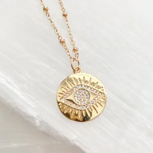 Camille Cubic Zirconia Eye Necklace
