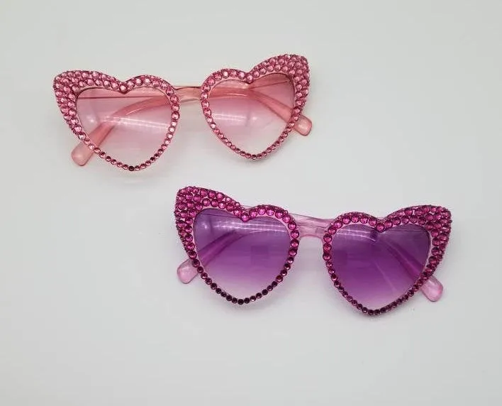 Cat-Eye Studded Heart Kittycorn Sunnies