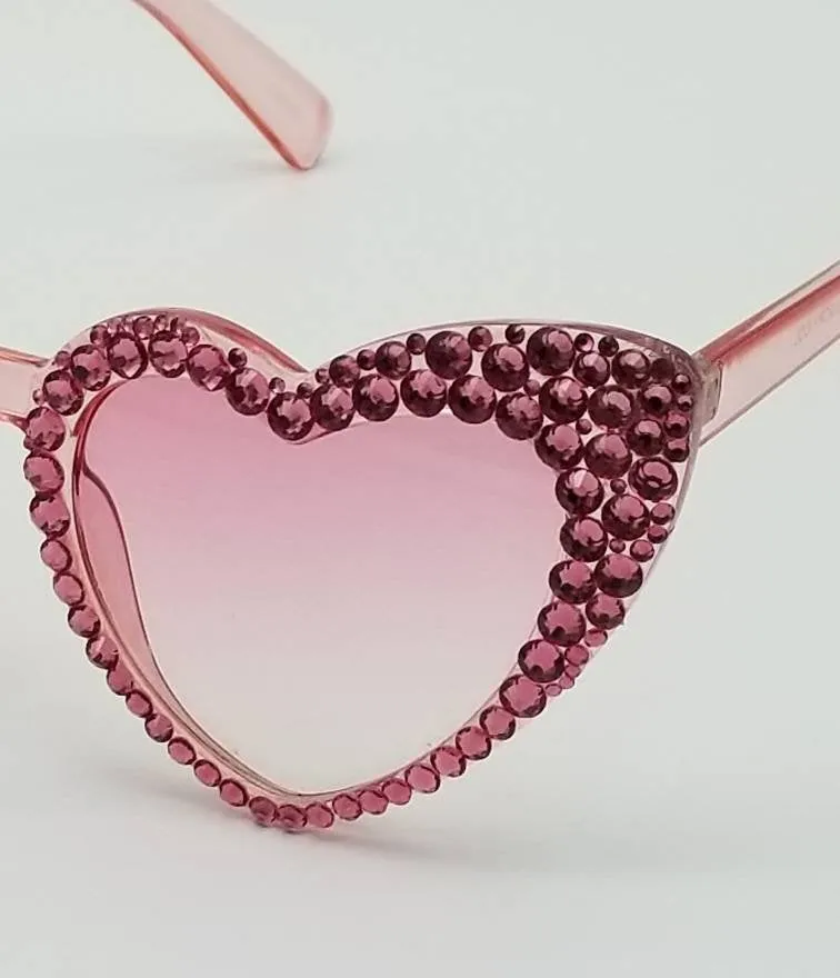 Cat-Eye Studded Heart Kittycorn Sunnies