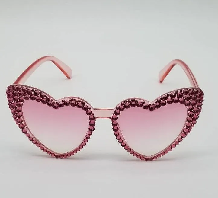 Cat-Eye Studded Heart Kittycorn Sunnies