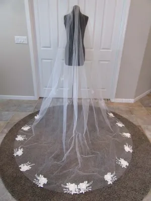 Cathedral Length Veil Style: Bloomin'