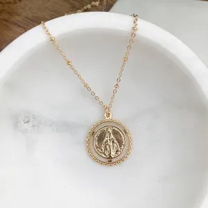 Catherine Religious Medallion Necklace