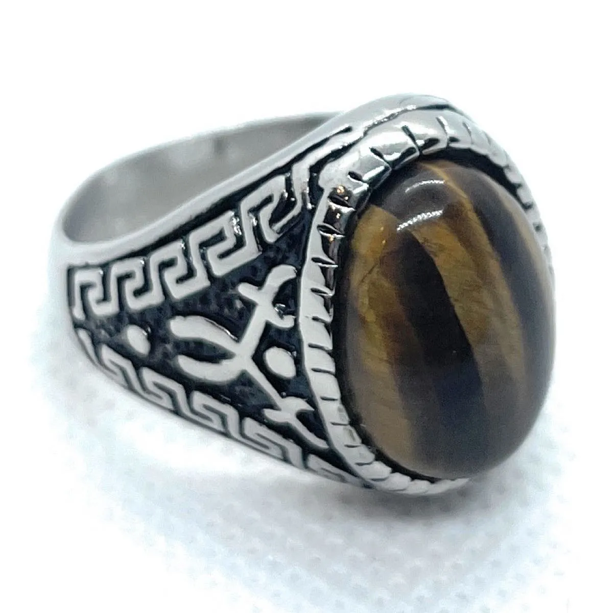 'Cat's Eye' Stainless Steel Ring (#739)