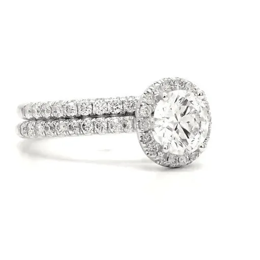 Celeste - Classic Pavé Round Halo Bridal Ring Set