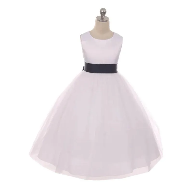 Classic Dolly Dress - Navy Blue Sash