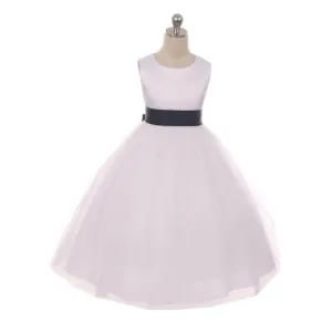 Classic Dolly Dress - Navy Blue Sash