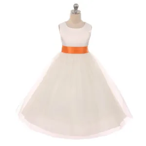 Classic Dolly Dress - Orange Sash