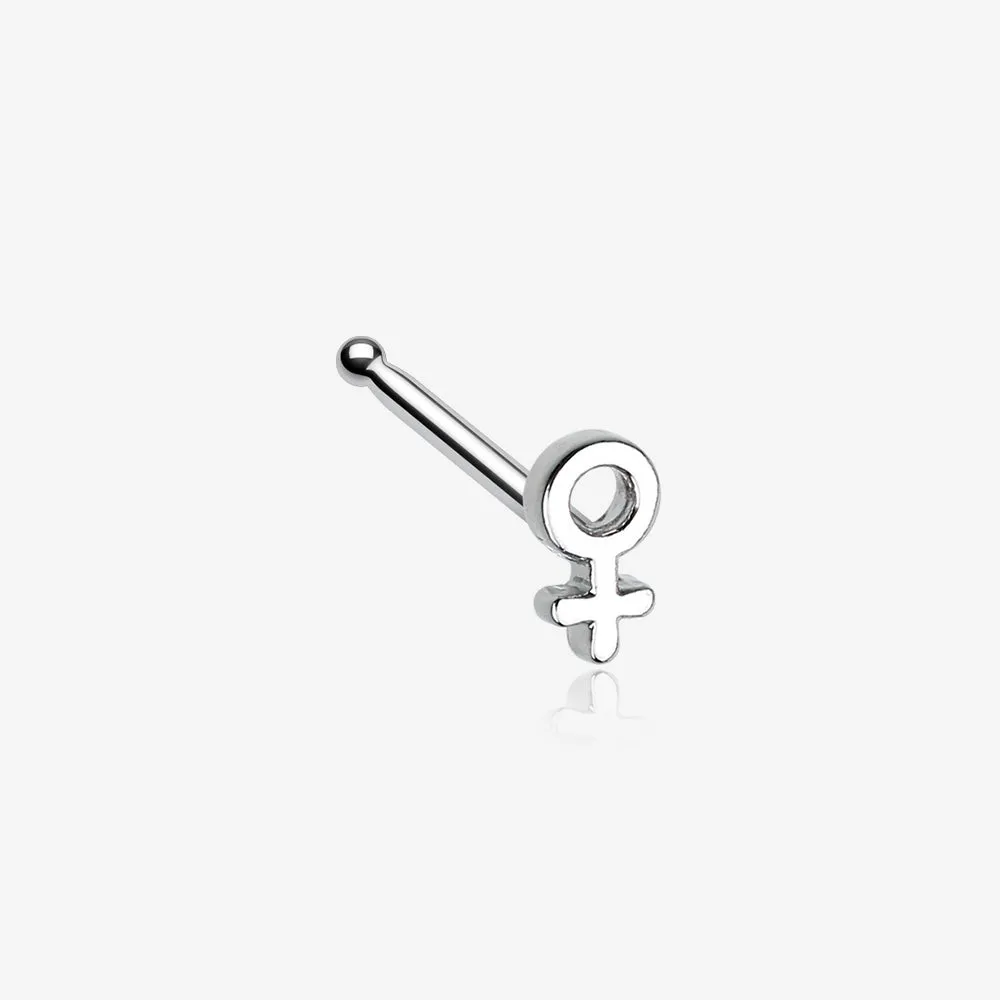 Classic Female Symbol Nose Stud Ring