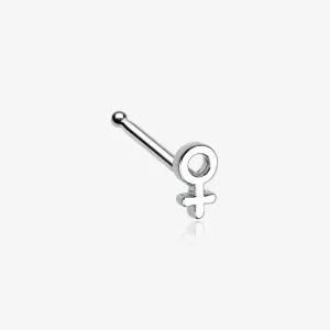 Classic Female Symbol Nose Stud Ring