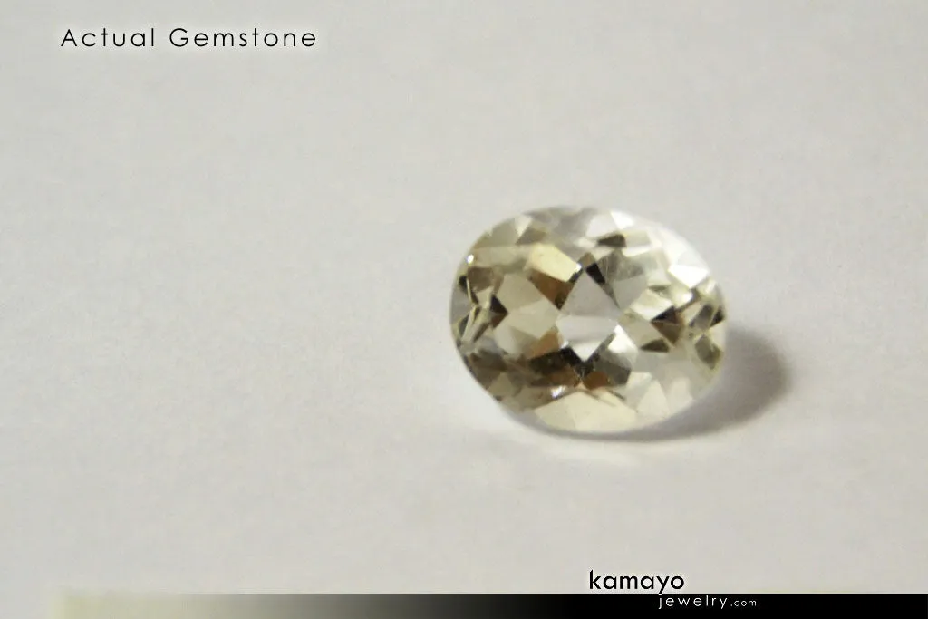 CLEAR QUARTZ RING - 10x8mm Rock Crystal Ring for Women