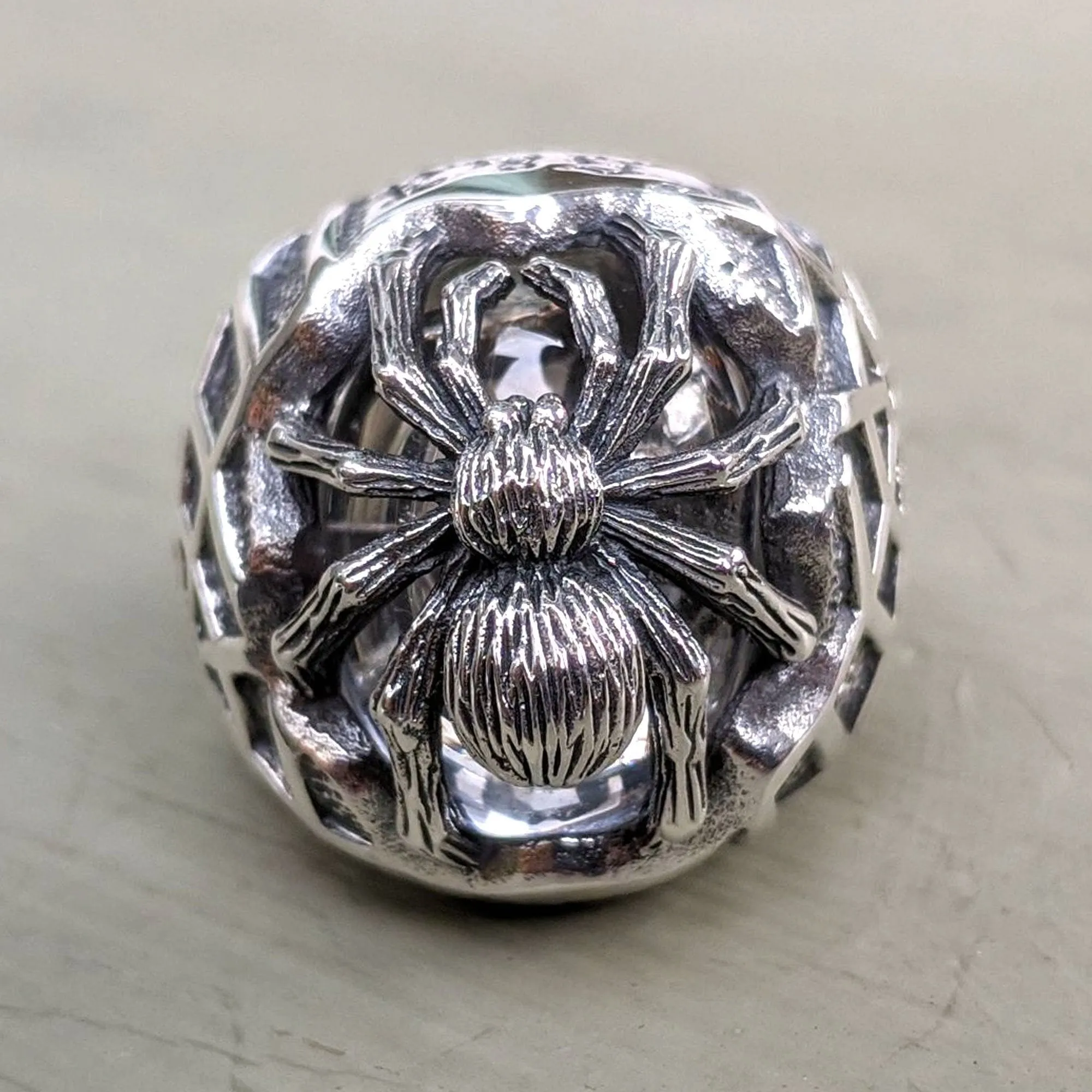 Clear Stone Spider Ring