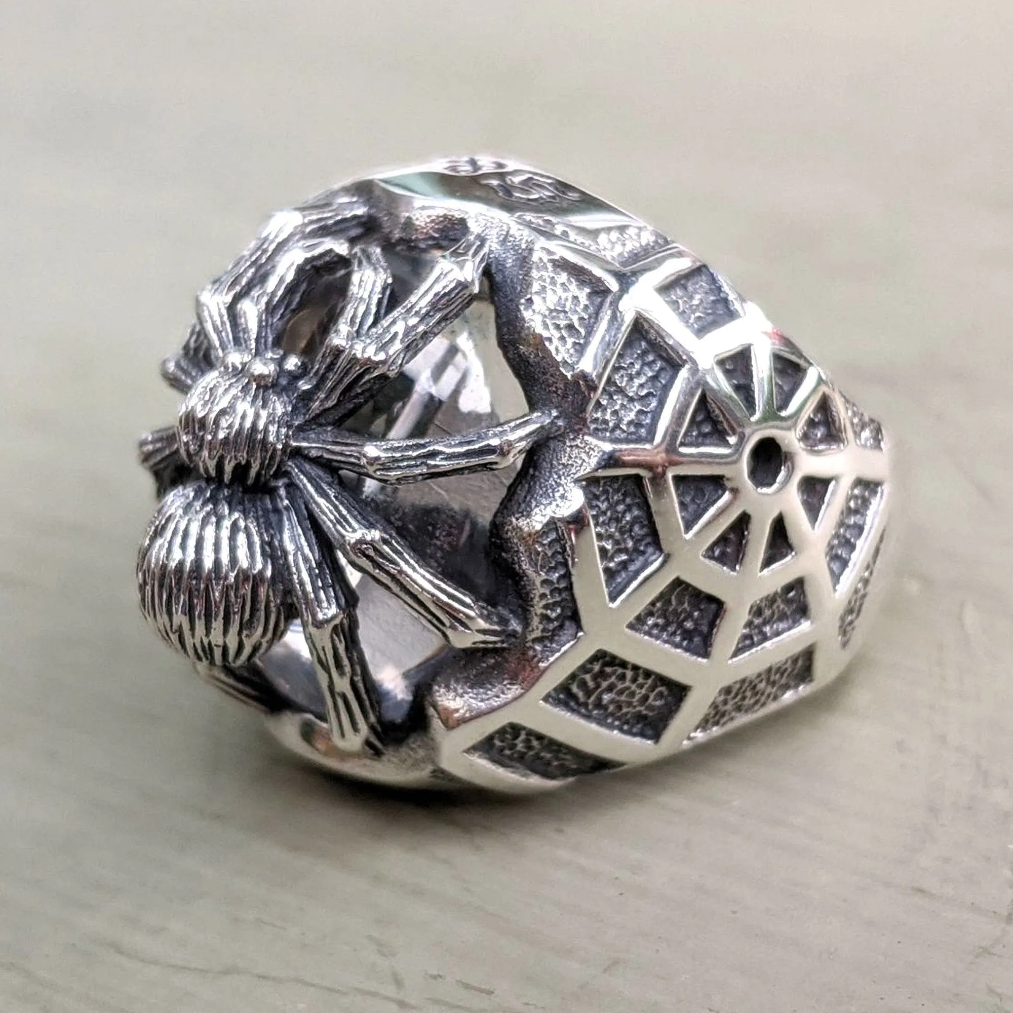 Clear Stone Spider Ring