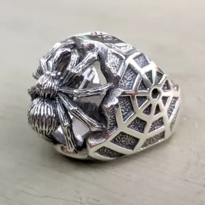 Clear Stone Spider Ring