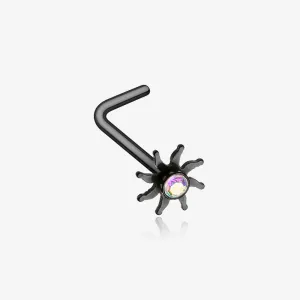 Colorline Blazing Sun Sparkle L-Shaped Nose Ring