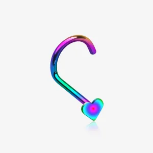 Colorline Heart Nose Screw Ring