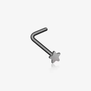 Colorline Steel Star L-Shaped Nose Ring