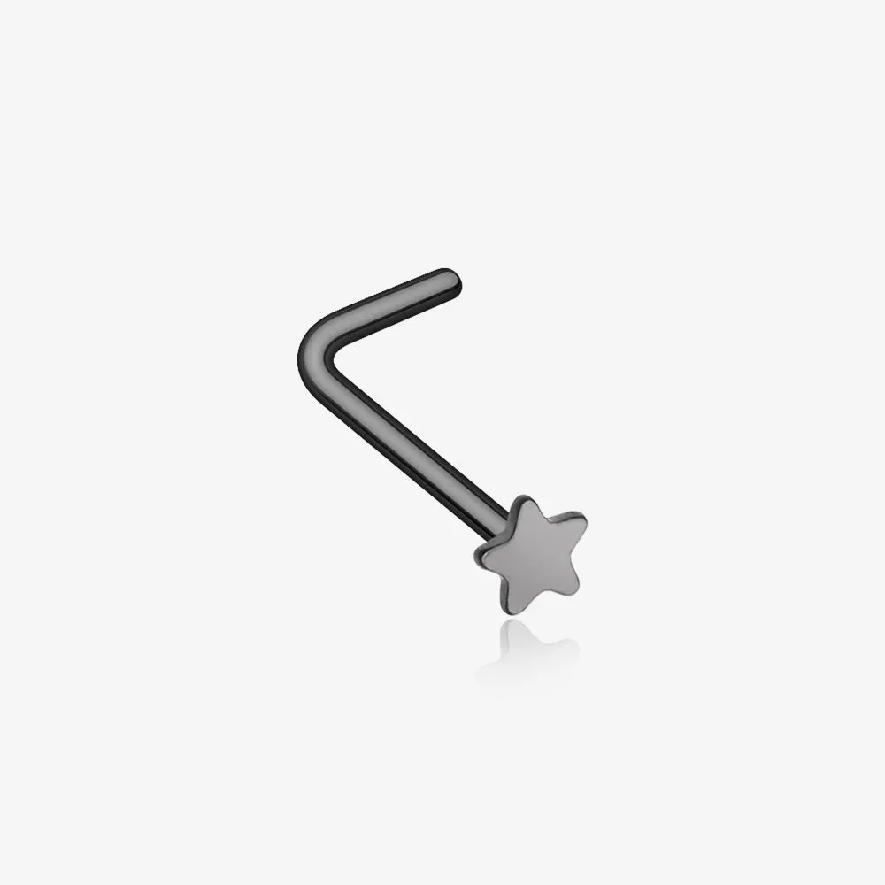 Colorline Steel Star L-Shaped Nose Ring