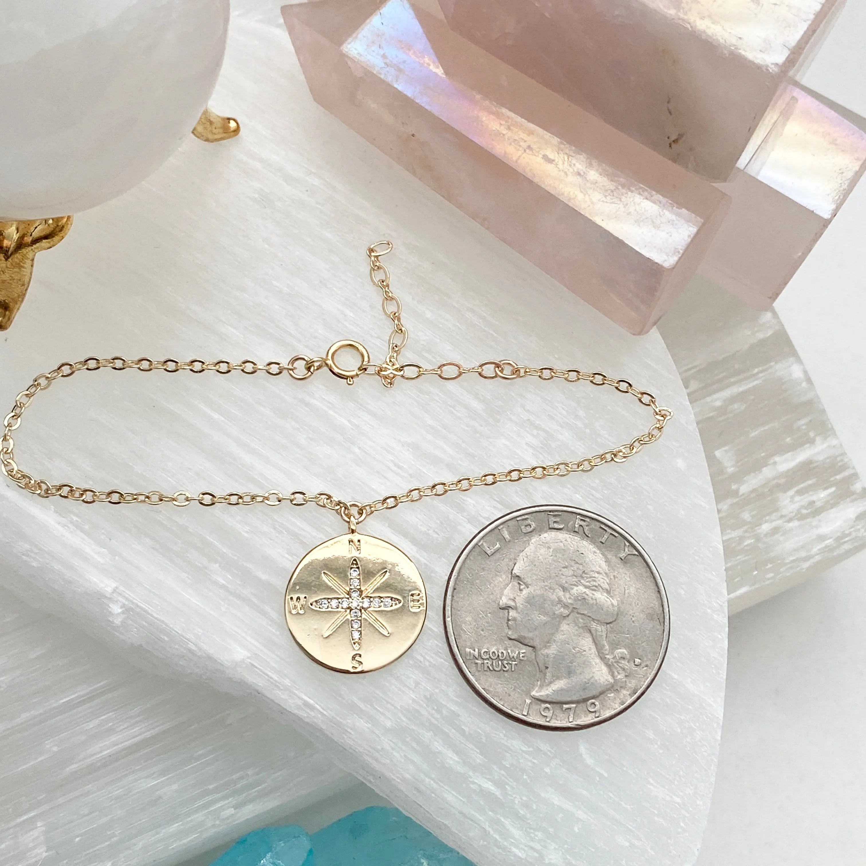 Compass Charm Bracelet