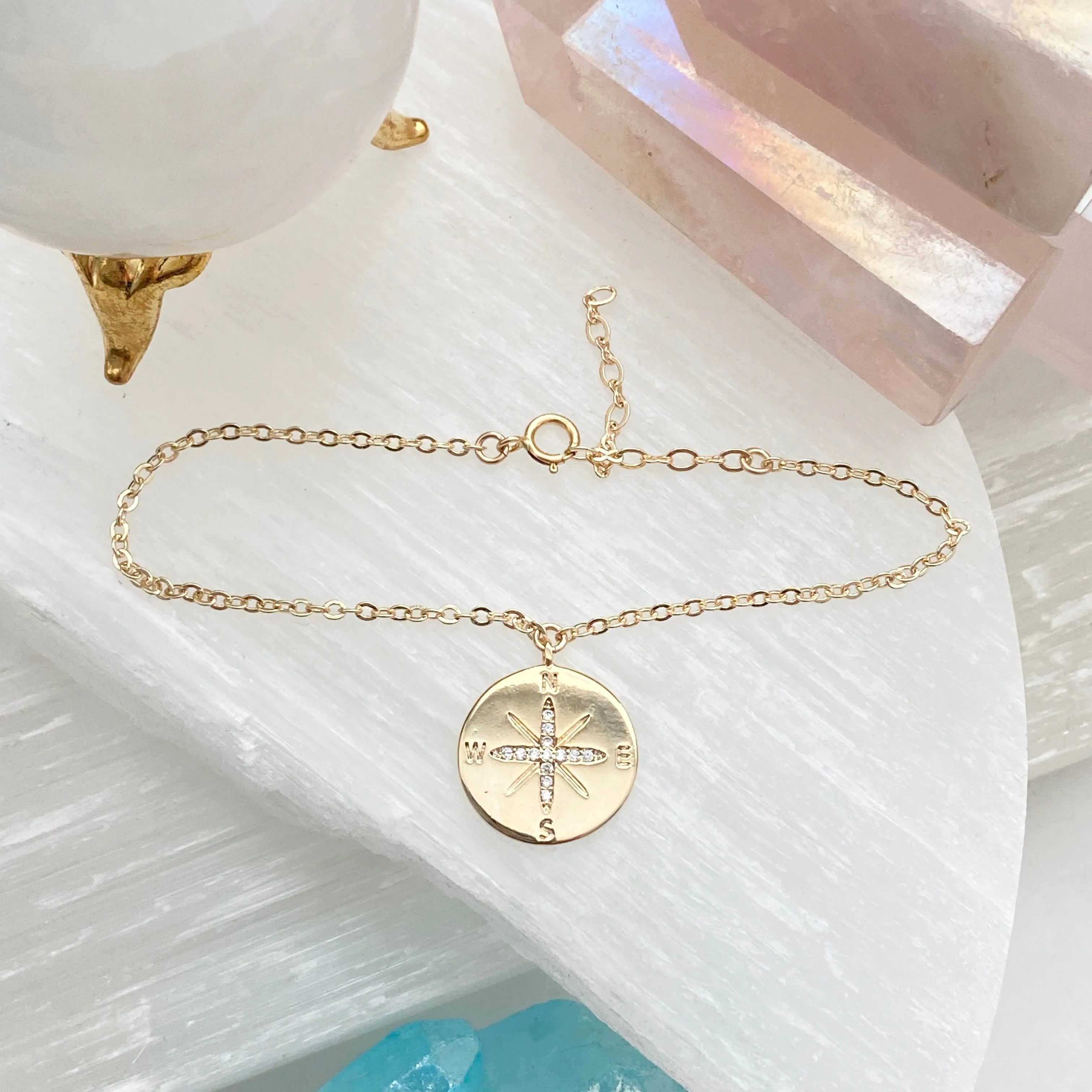 Compass Charm Bracelet