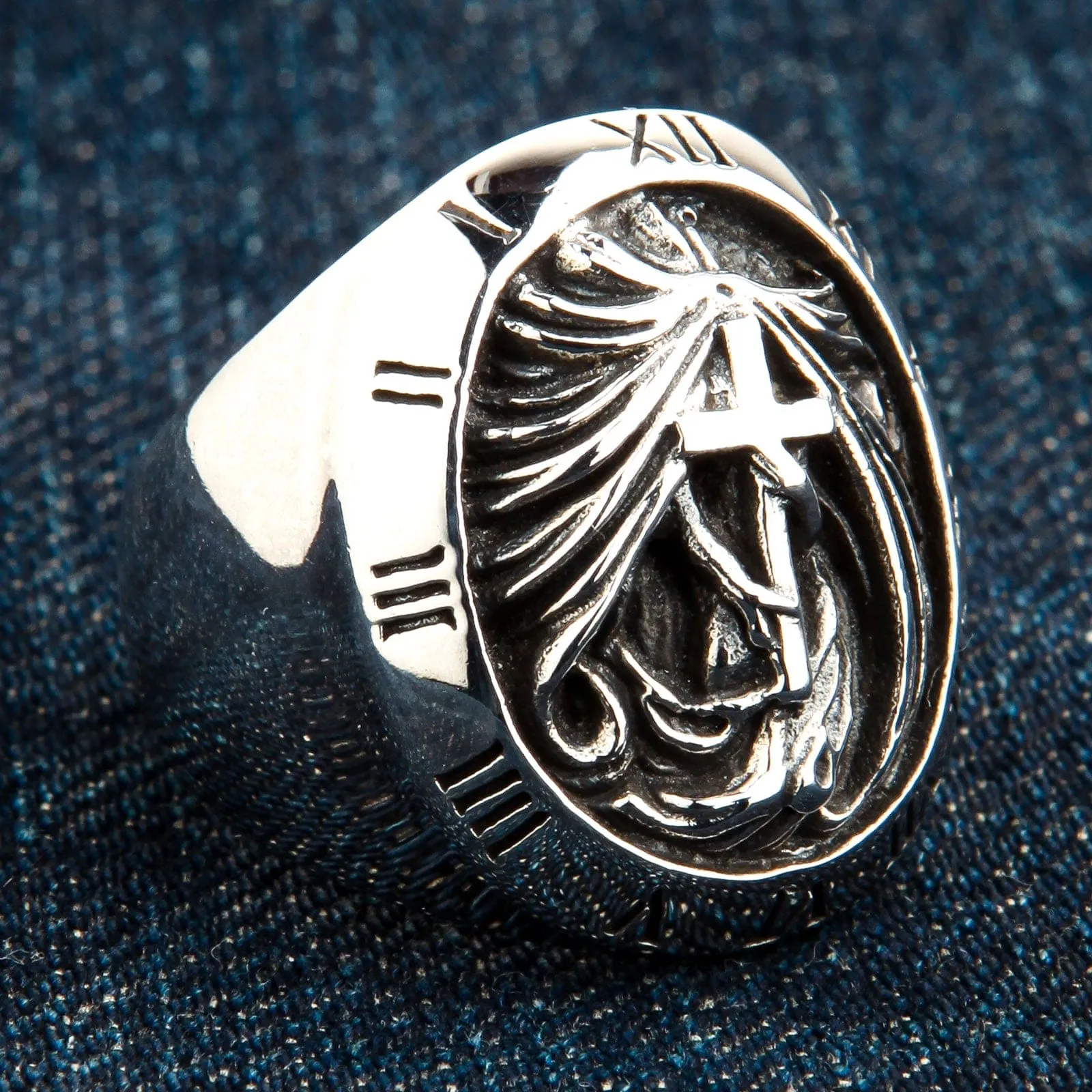 Crucifix Gothic Cross 925 Sterling Silver Rings